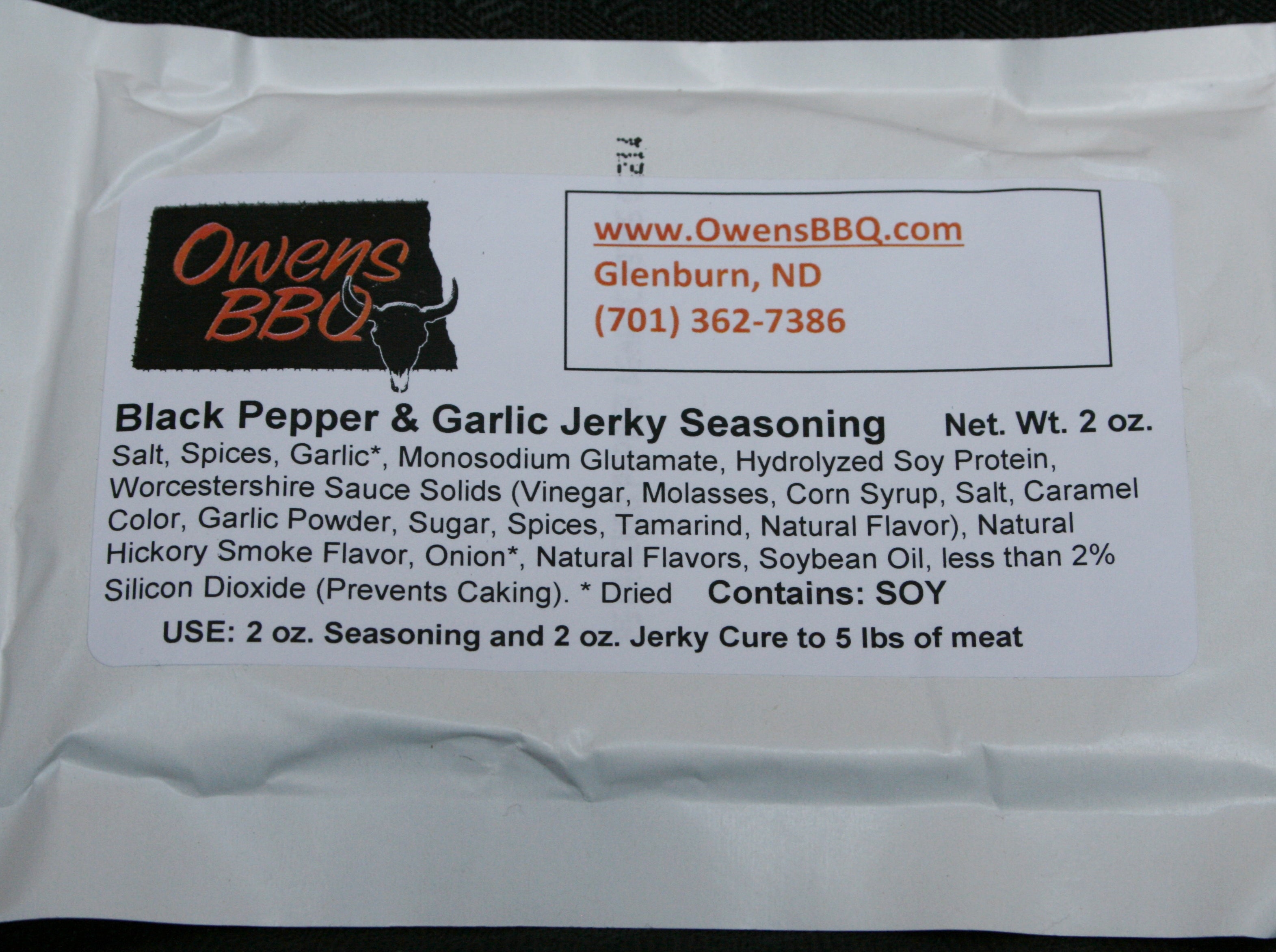 Black Pepper & Garlic Jerky Seasoning - Owens BBQ