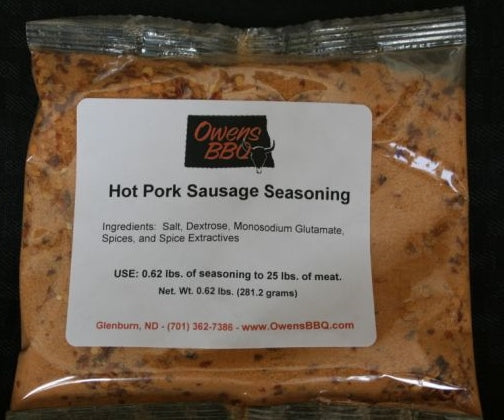 Hot Pork Sausage Seasoning Owens Bbq