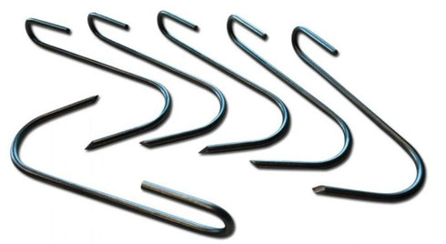 12 pack of stainless replacement meat hooks. - Owens BBQ